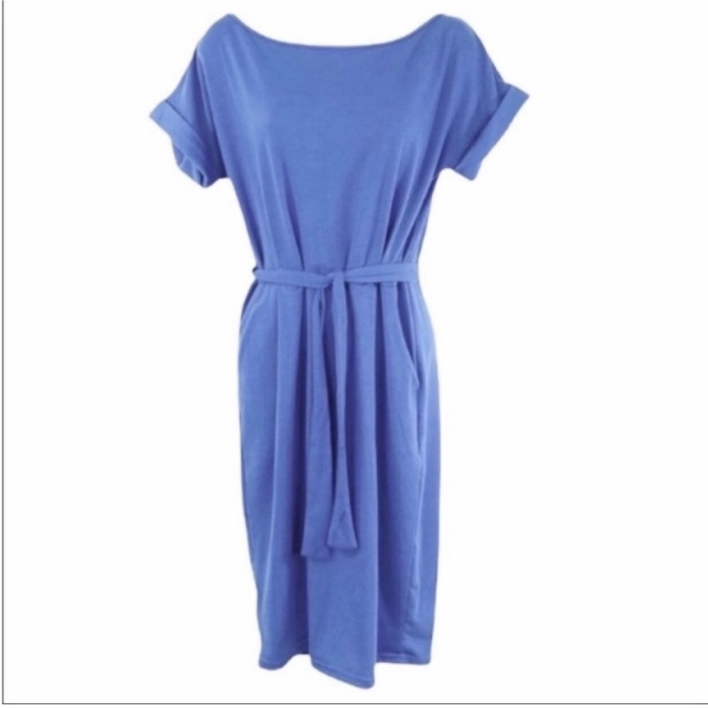 FITGLAM belt shift dress M blue